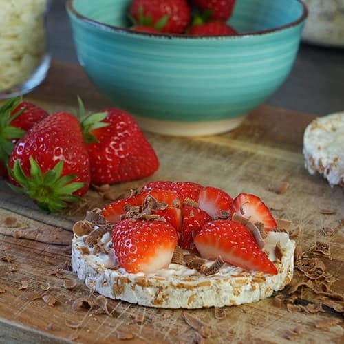 Aardbei speltwafel