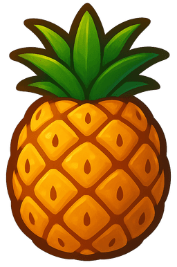 Lekker en gezond eten ananas-icon